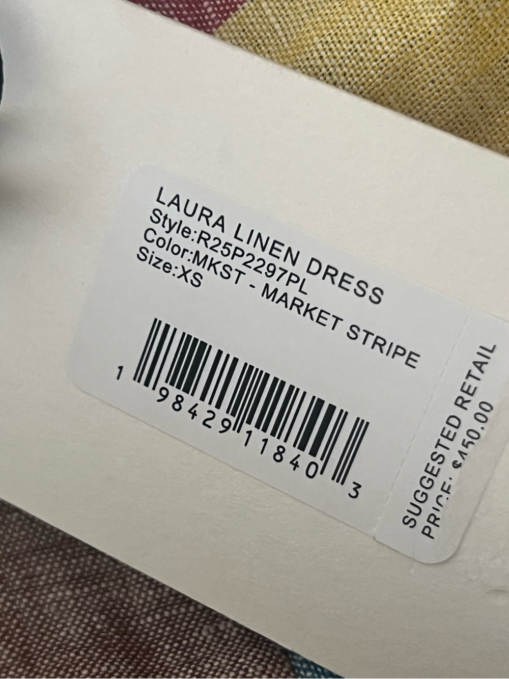 Staud Laura Rainbow Stripe Linen Dress NWT XS - Picture 8 of 8